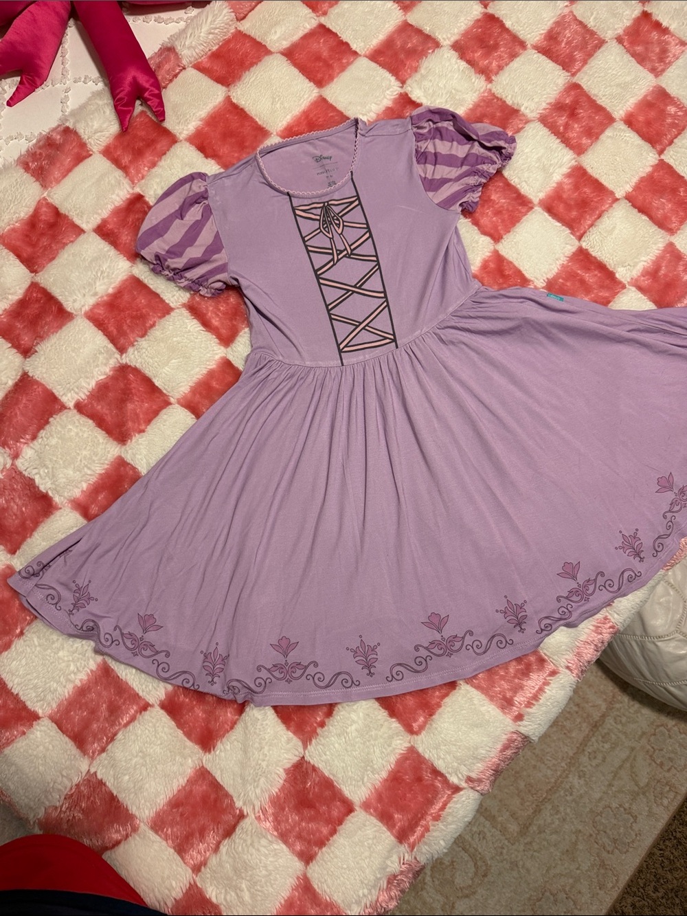 Posh Peanut Lavender Puff-Sleeve Twirl Dress